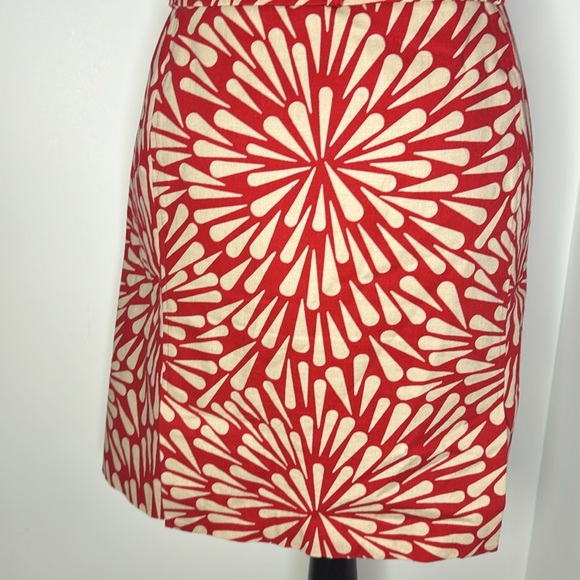 Talbots Petites Floral coral pencil skirt with belt women’s size 16P - Picture 4 of 6